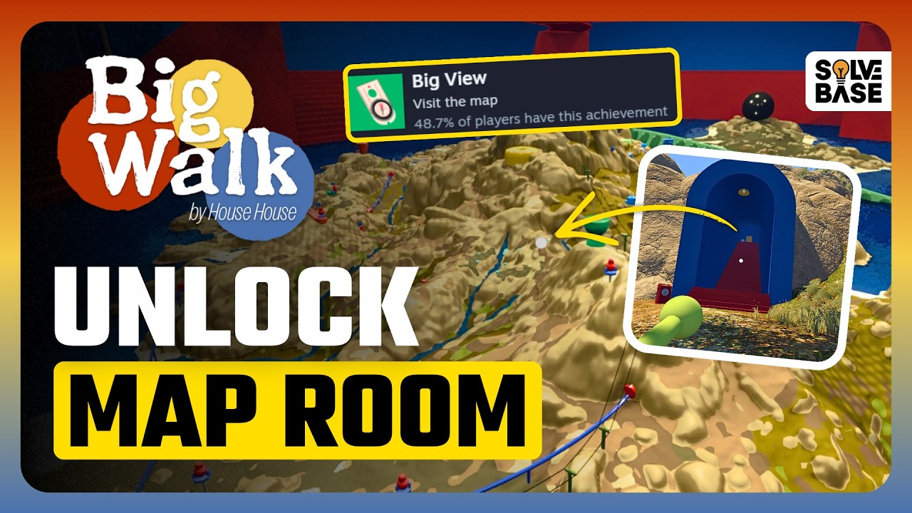 How To Unlock Map Room & "Big View" Achievement in Big Walk (Red Tower Key Guide)